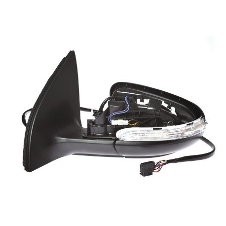 Retroviseur exterieur VW GOLF VI 2008- - Electrique - Degivrage - Aspherique - Lampe - Retrac -Clignotant - Sans Coiffe - Gauche