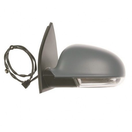 Retroviseur exterieur VOLKSWAGEN GOLF V 2003-2008 - Electrique - Aspherique - Degiv - Rabattable - Clignotant - Coiffe a peindre