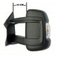 Retroviseur exterieur CITROEN JUMPER 06/2006- - Manuel - Gauche - Glace Bombee - Clignotant - Coiffe Noir - Bras Long