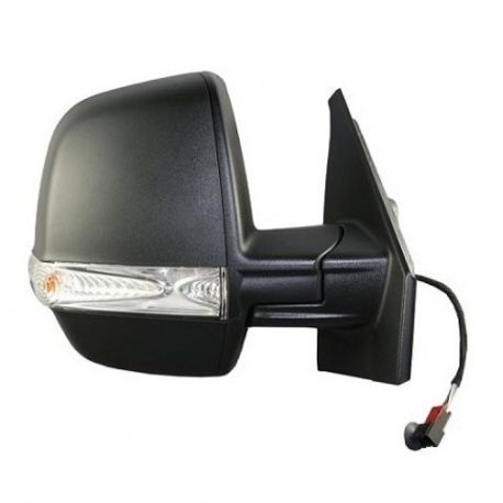 Retroviseur exterieur FIAT DOBLO CARGO 01/2010- - Manuel - Droit - Glace Bombee - Coiffe Noir - Clignotant